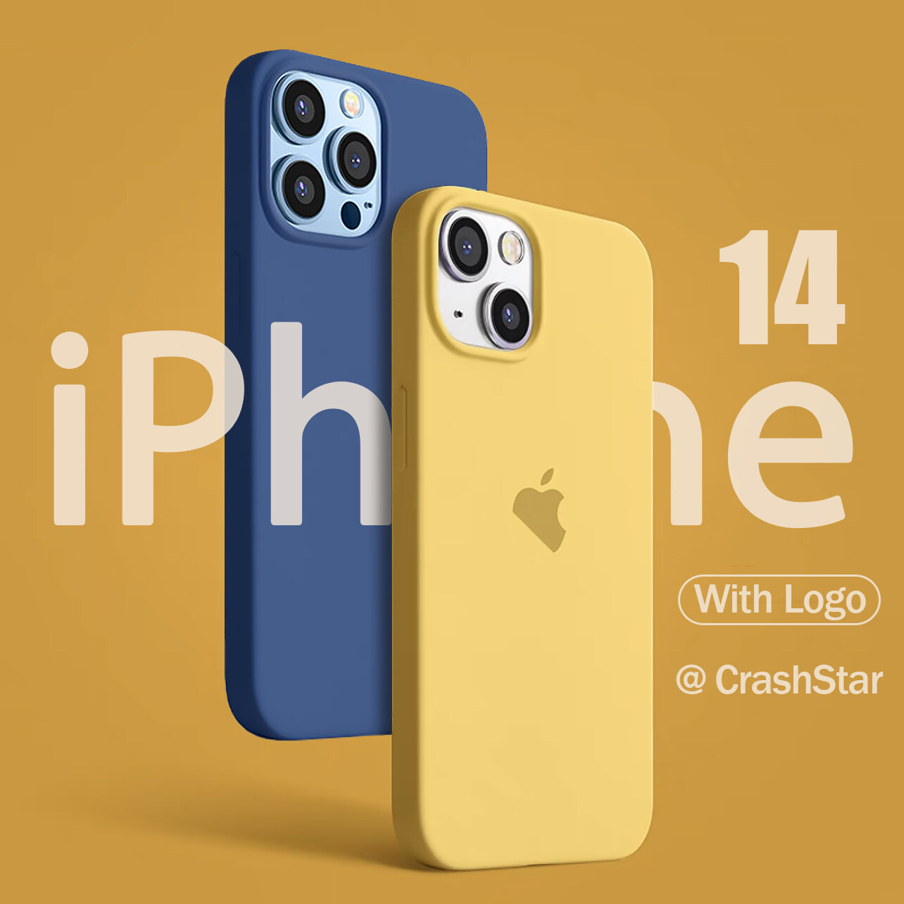 CrashStar Official Liquid Silicone Phone Case With Logo For iPhone 14 13 12 11 Pro Max Mini XS XR X 8 7 6 6S Plus + SE 2020 Shockproof Soft Phone Casing With Velvet Inside Anti-fall Phone Cover Top Se